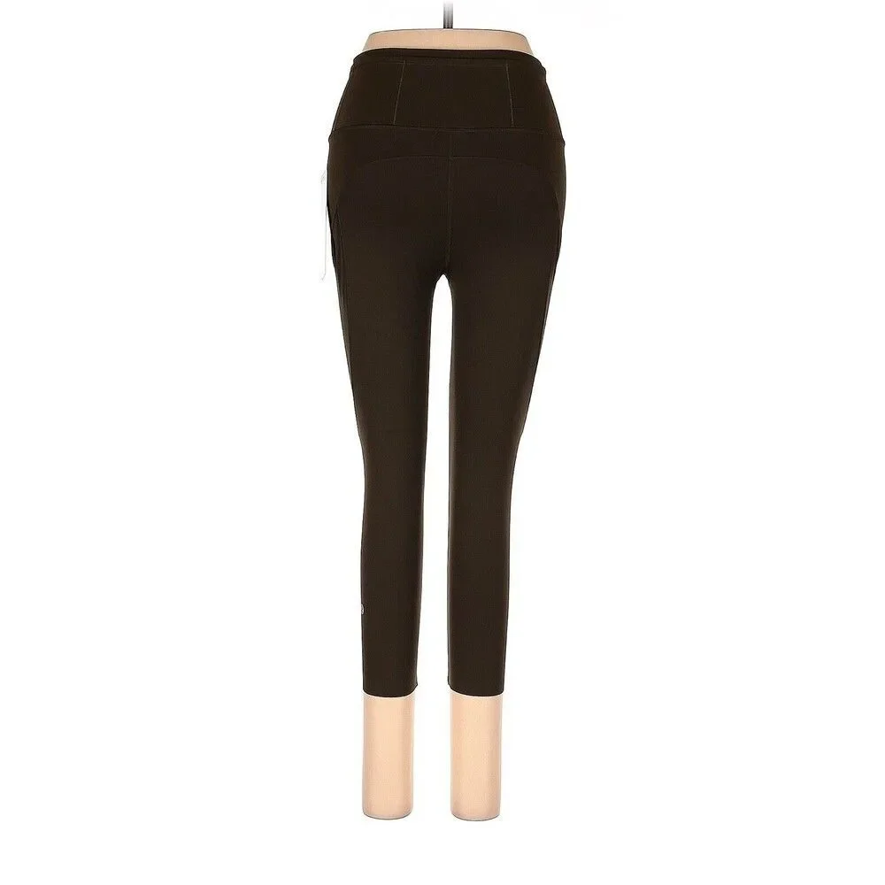 LULULEMON ATHLETICA Solid Dark Olive F & F HR Crop 19